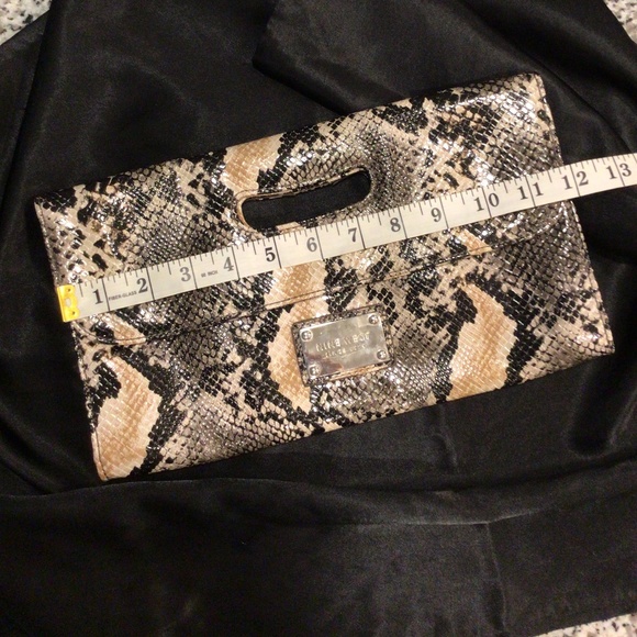 Nine West Snakeskin Print Envelope Clutch Purse - Picture 10 of 10